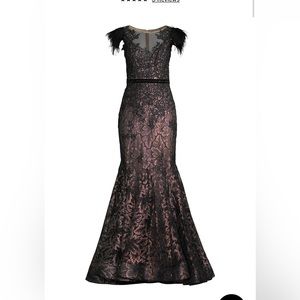 MAc duggal black mermaid dress